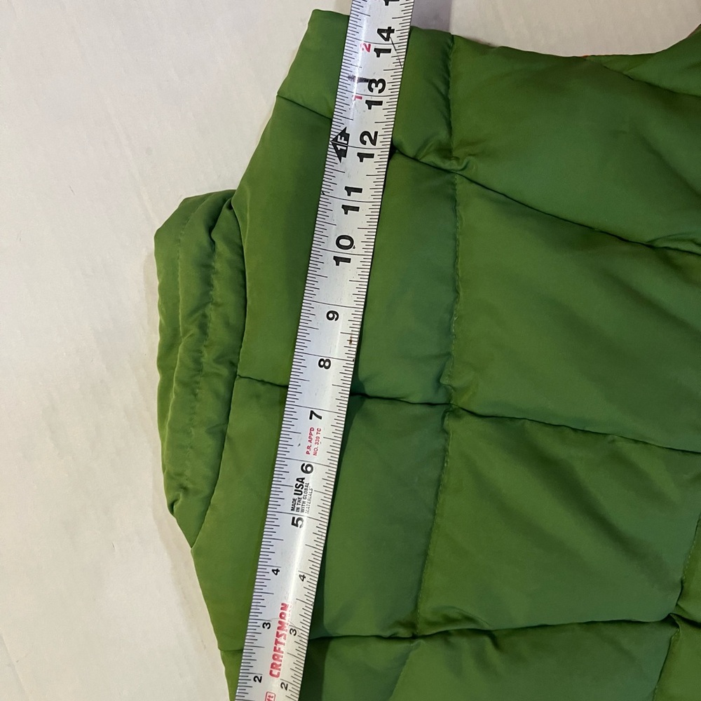 Lilly Pulitzer Green Down Filled Full Zip Snap Pockets Karin Puffer Vest Size M - Picture 4 of 8